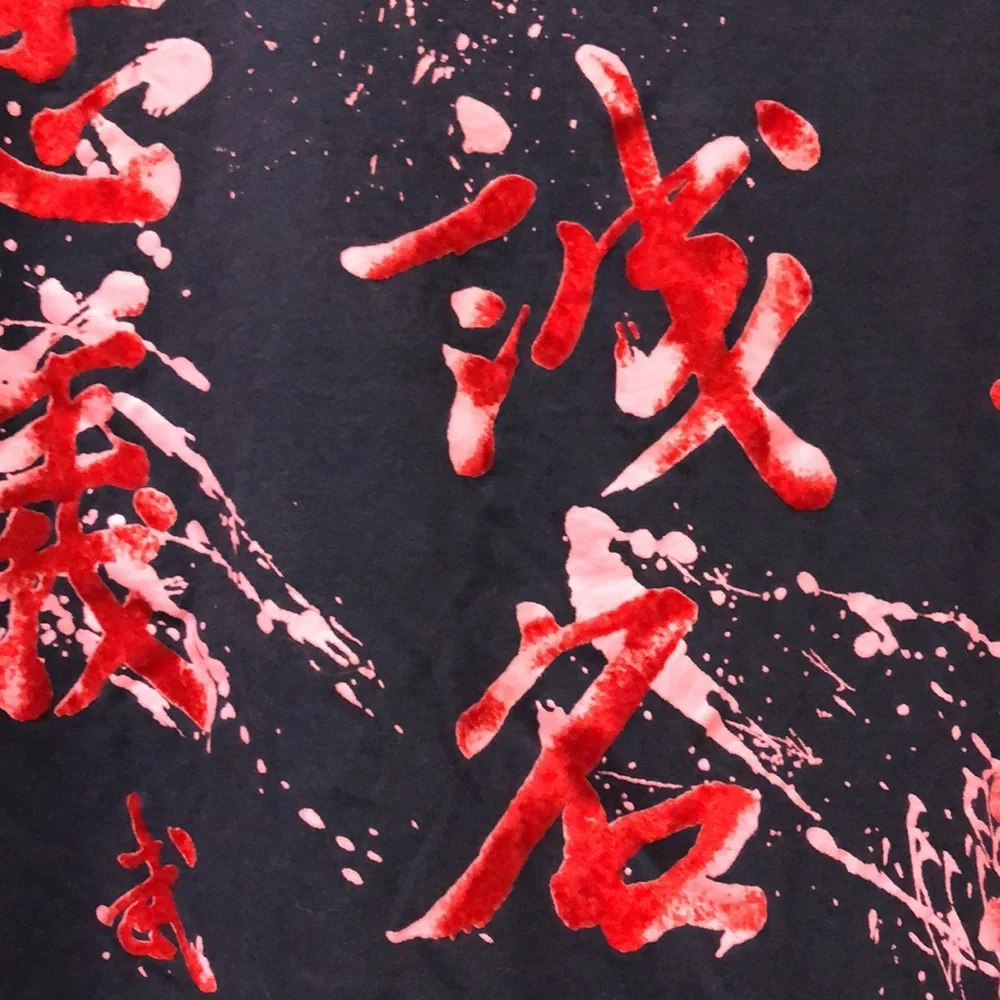 Guess Chinese‎ character flocked letters Tshirt mens size L - Picture 6 of 10